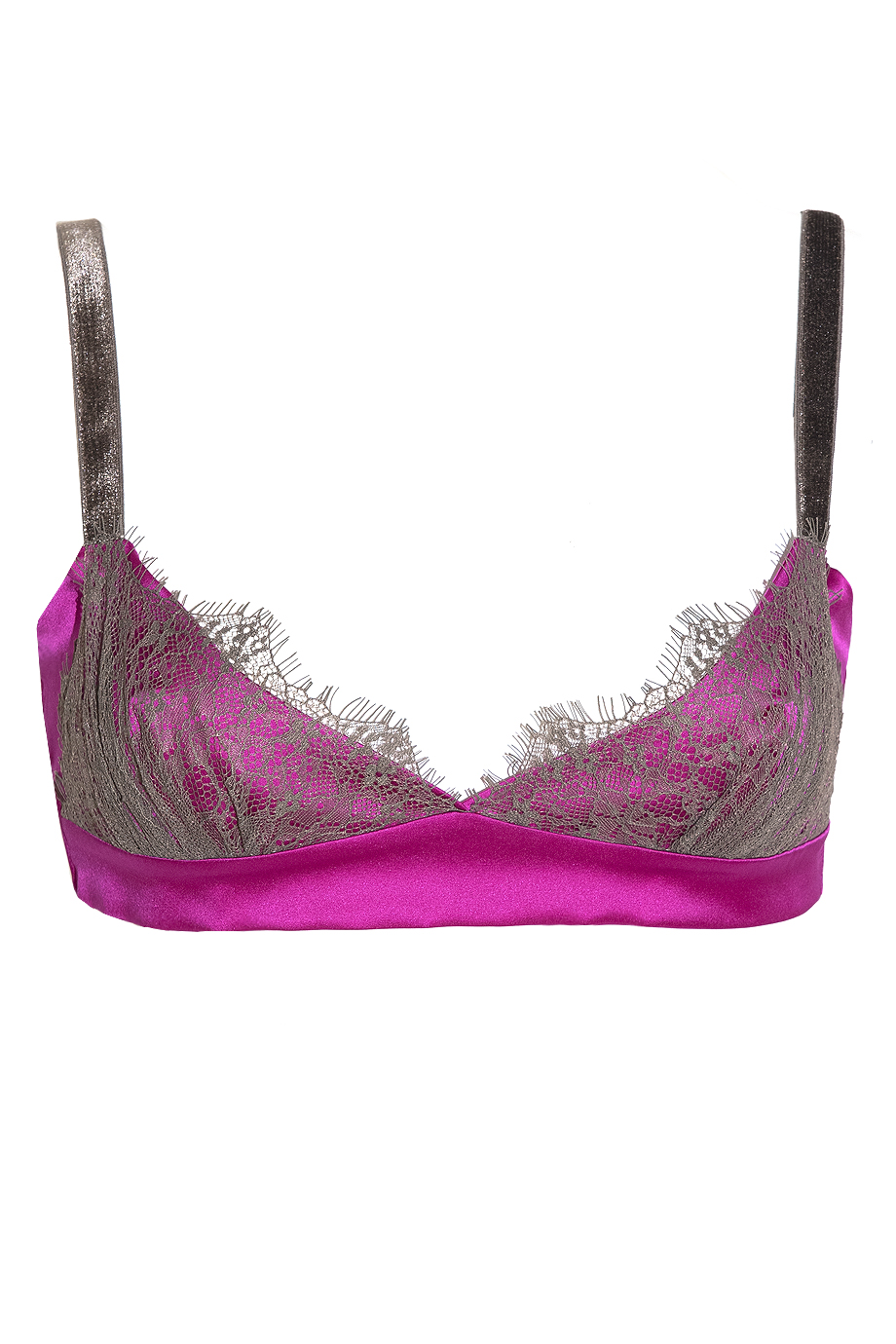 AMORALLE, ESSENTIAL LINGERIE, SILK AND LACE BRA - Variabilinascoste